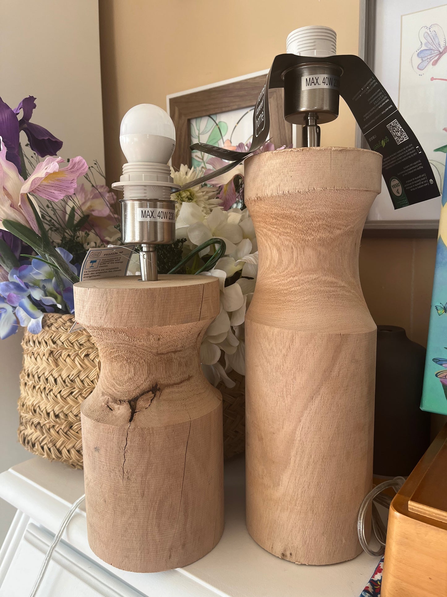 Pie de lámpara tronco pequeño